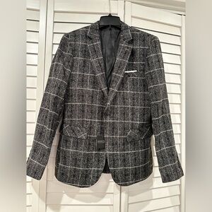 MEN’S Proper Pair Charcoal Plaid Blazer Sz medium new with tags